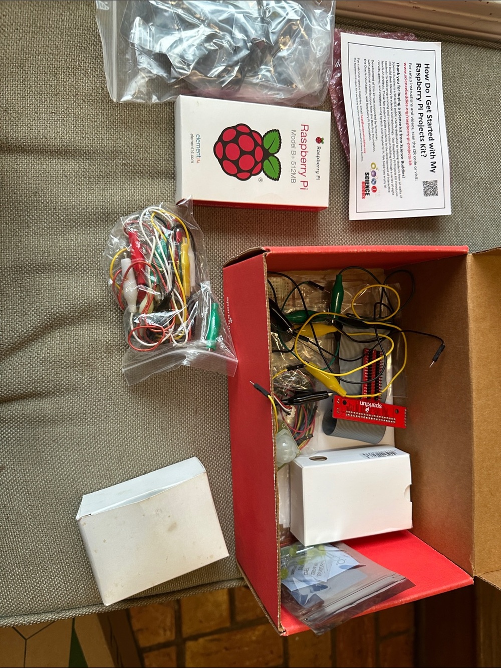 Prototyping Kit with Red Breakout Board and Multicolor Leads